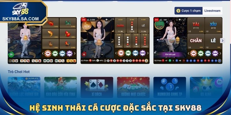 SKY88 6 Hệ sinh thái cá cược đặc sắc tại Sky88
